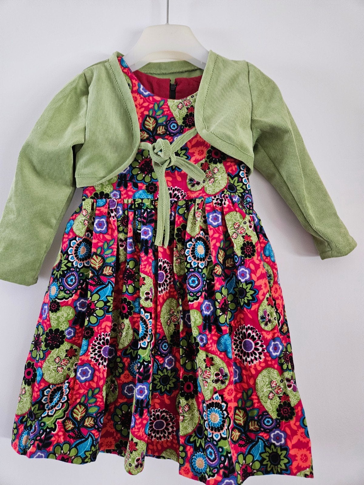 leuke gekleurde jurk met bolero maat 98/104, Kinderen en Baby's, Ophalen of Verzenden, Zo goed als nieuw, Meisje, Jurk of Rok