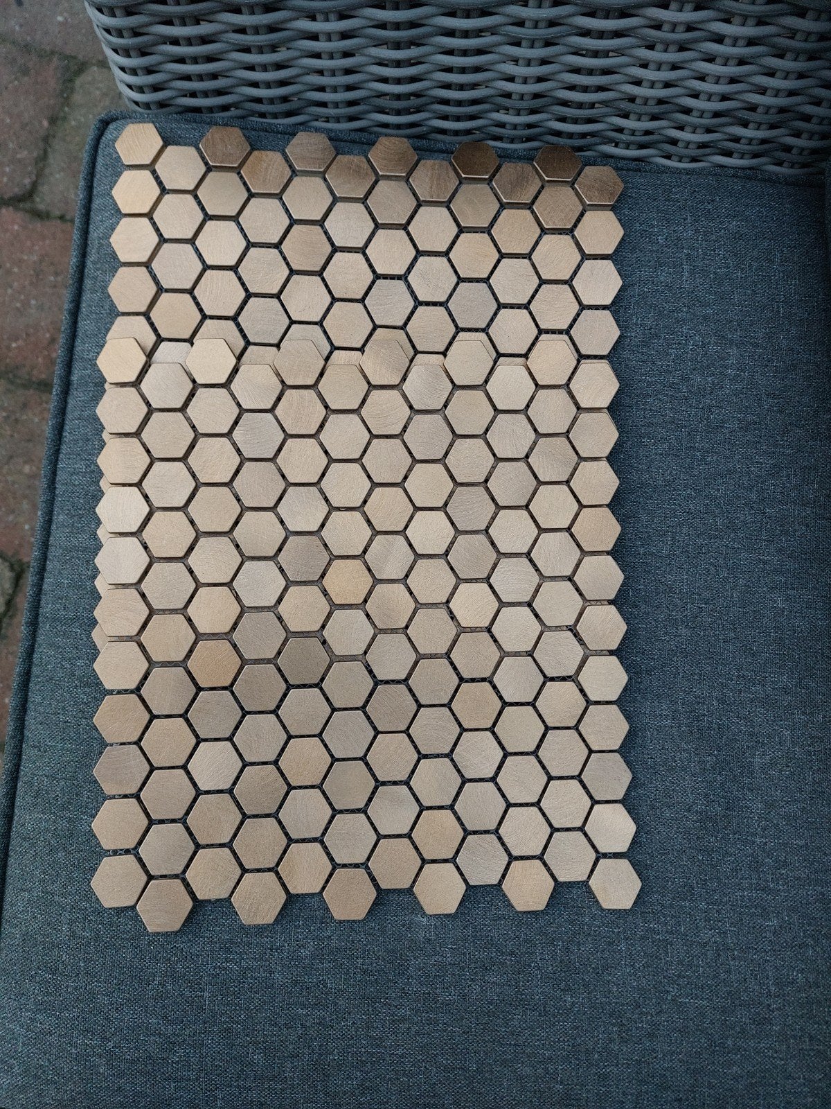 Hexagonale mozaïektegels - Bronskleurig, Ophalen of Verzenden