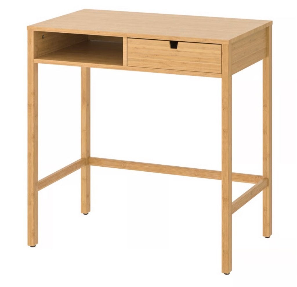 IKEA NORDKISA -  Bureau Bamboe - Toilettafel, Ophalen, Scandinavisch, Hout, Zo goed als nieuw