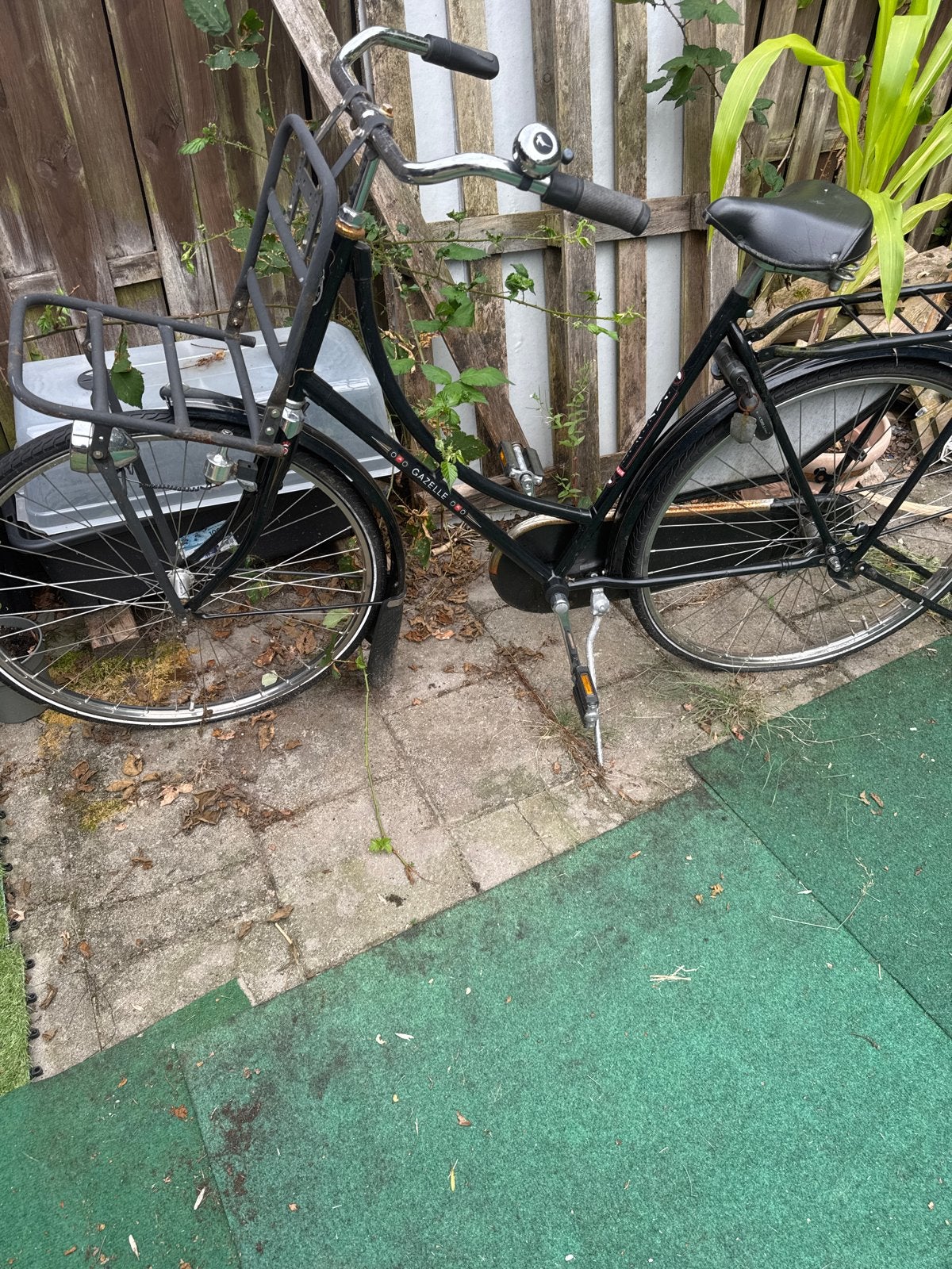 Gazelle Omafiets - Zwart, Gebruikt, Fietsen en Brommers, Fietsen | Dames | Damesfietsen, Ophalen, Terugtraprem, Gazelle, 53 tot 56 cm