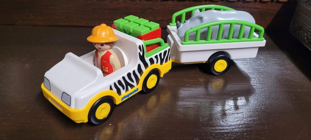 Playmobil 1.2.3 Neushoorn transport (model 6743)., Ophalen of Verzenden, Gebruikt