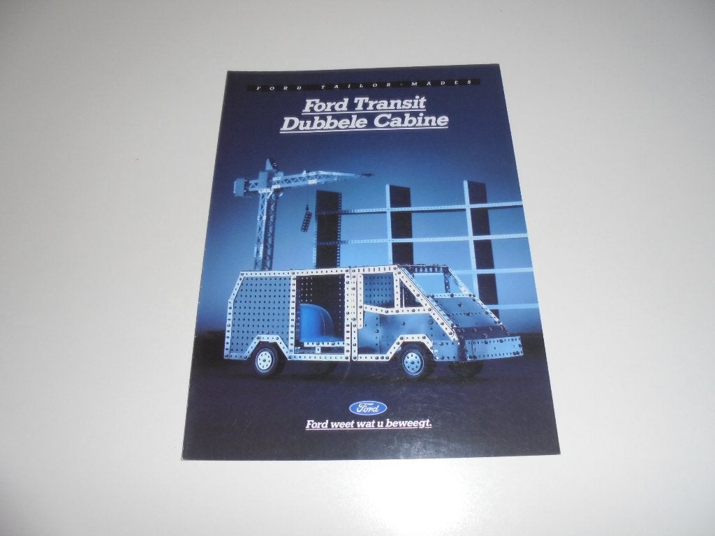 brochure Ford Transit dubbele cabine, Ophalen of Verzenden, Nieuw, Ford