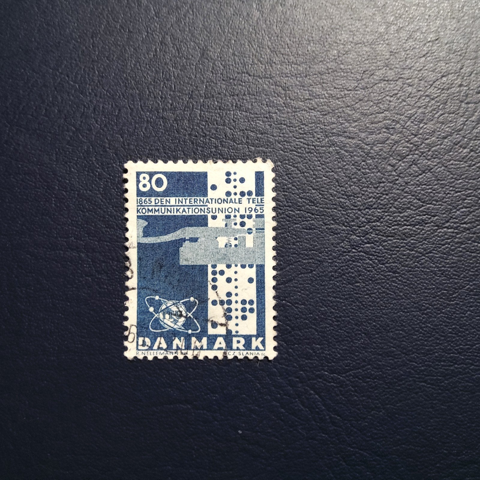Denemarken postzegel 1965 ITU 80 Øre, Ophalen of Verzenden, Gestempeld