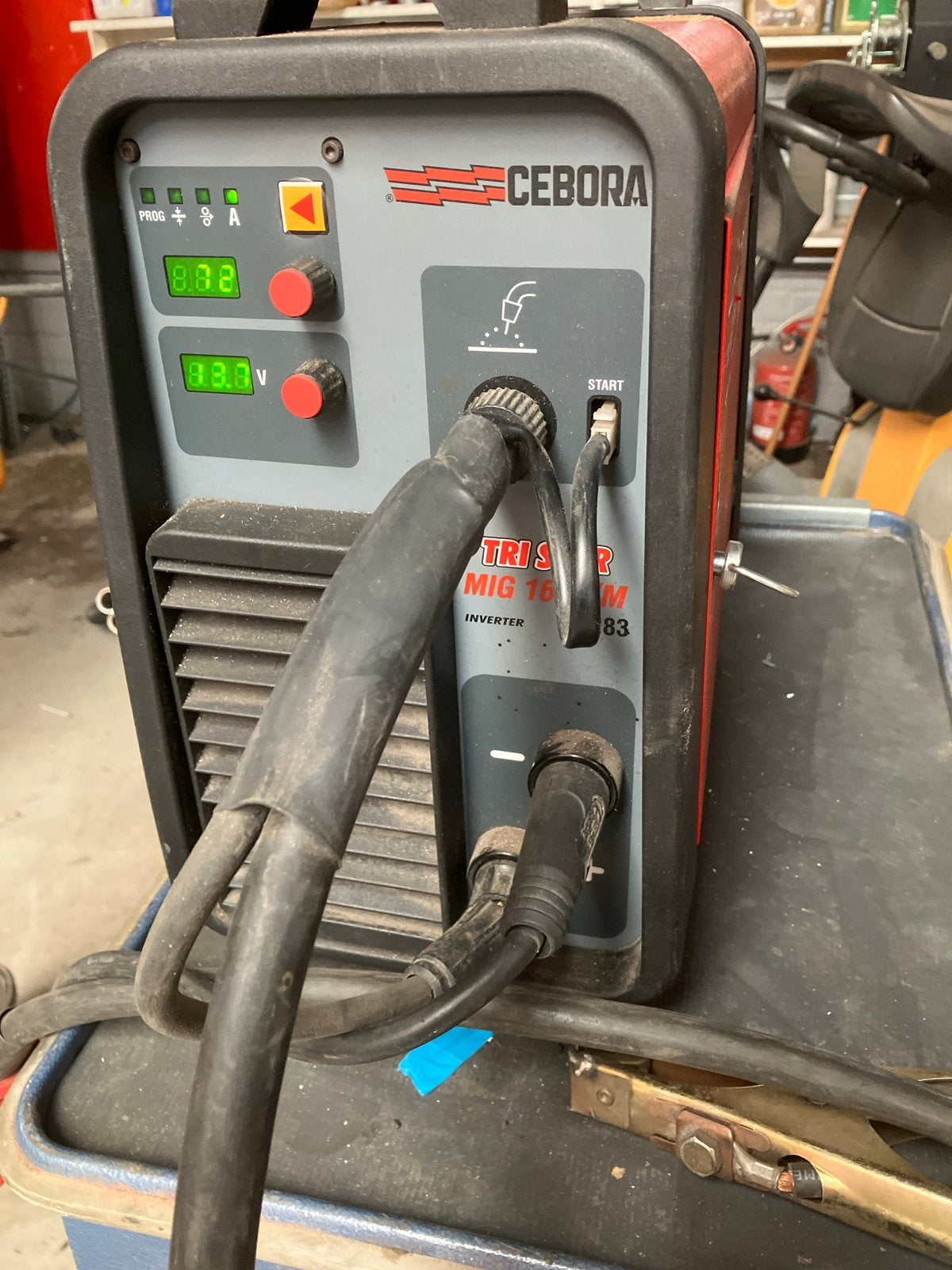 Cebora Tri Star MIG 1635/M Inverter Lasapparaat, Ophalen, Gebruikt, 150 tot 250 ampère, Inverter