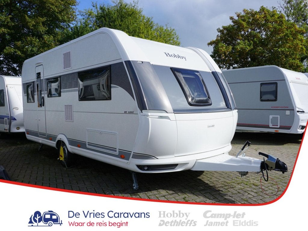 Hobby De Luxe 495 UL As1800kg,Vloerverwarming, Caravans en Kamperen, Standaardzit, Hobby, Bedrijf, Schokbreker