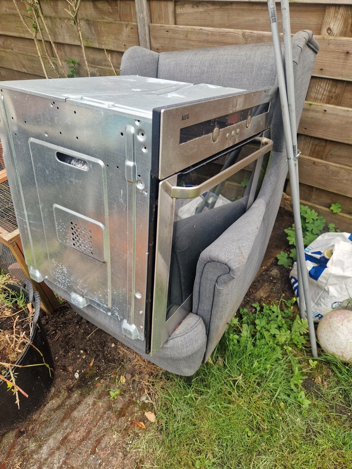 Kapotte oven, Oud ijzer, Ophalen, 50 tot 55 cm, Heteluchtoven, Inbouw