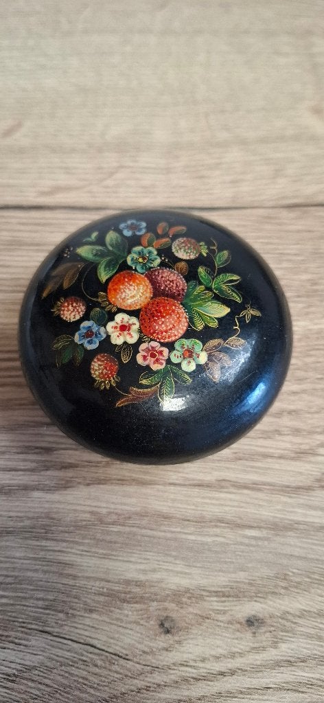 Vintage Russisch Lakdoosje Handgeschilderd, Ophalen of Verzenden