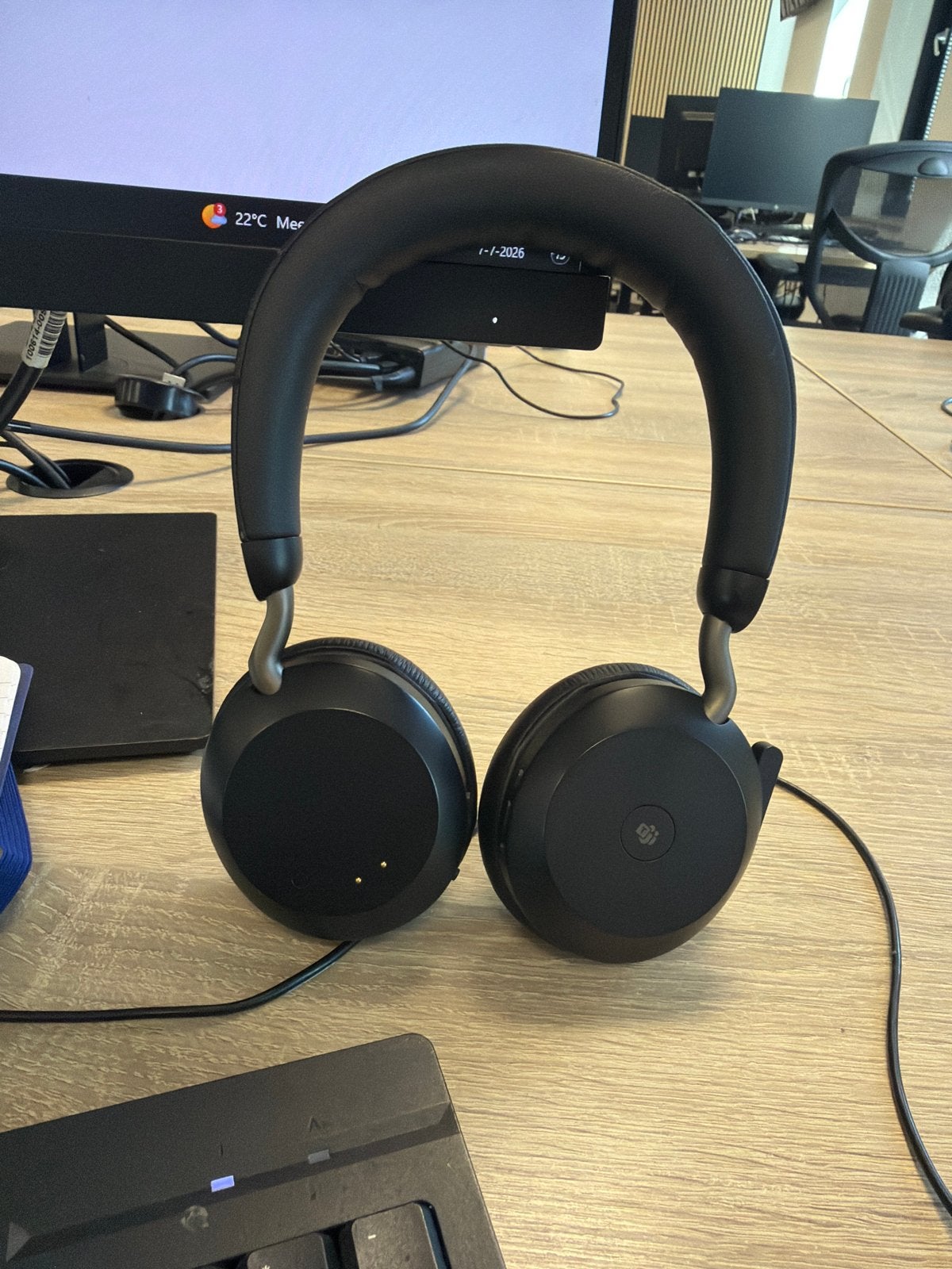 Jabra evolve2 75 Zwart, Audio, Tv en Foto, Bluetooth, Ophalen of Verzenden, Zo goed als nieuw, Over-ear