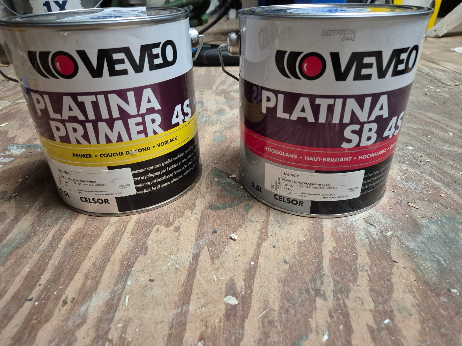 Primer en Lak Set - Cremewit, Antraciet, Kobaltblauw, Minder dan 5 liter, Ophalen, Nieuw, Verf
