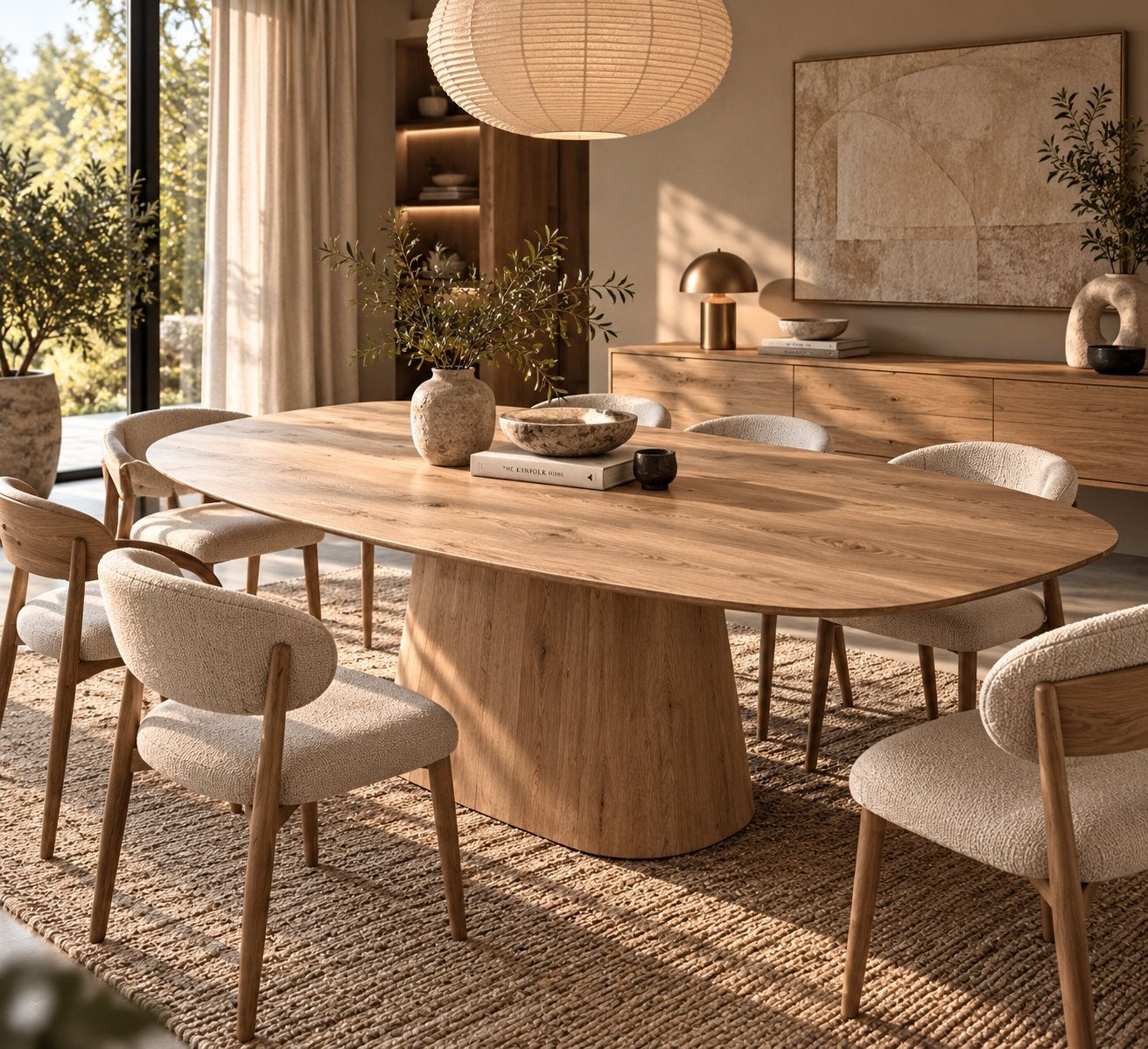 Organische eiken eettafel | op voorraad | kies zelf