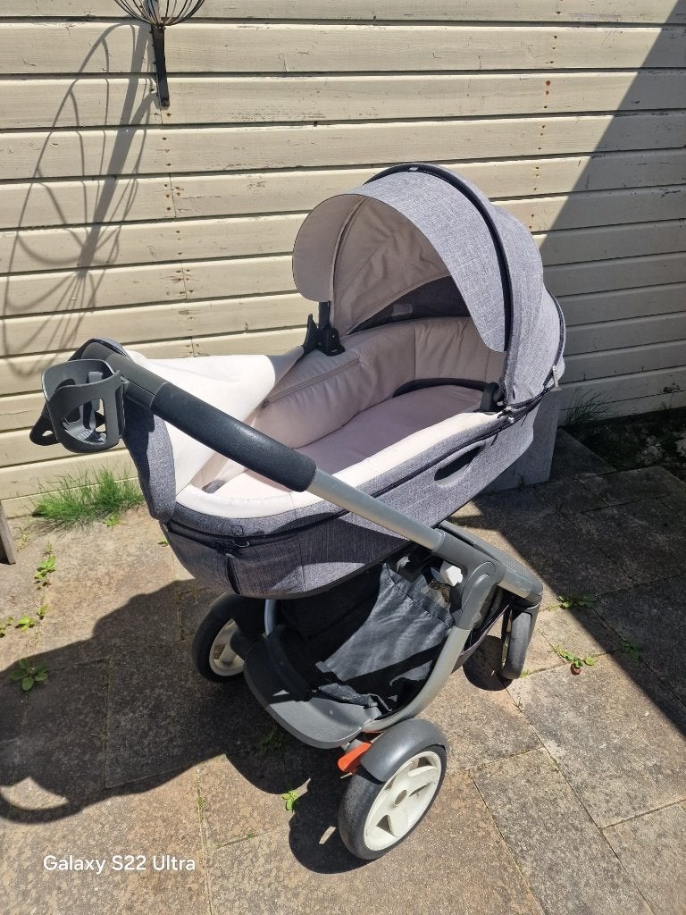 Stokke 3 in 1 kinderwagen ook duo zit en super compleet, Gebruikt, Combiwagen, Verstelbare duwstang, Ophalen