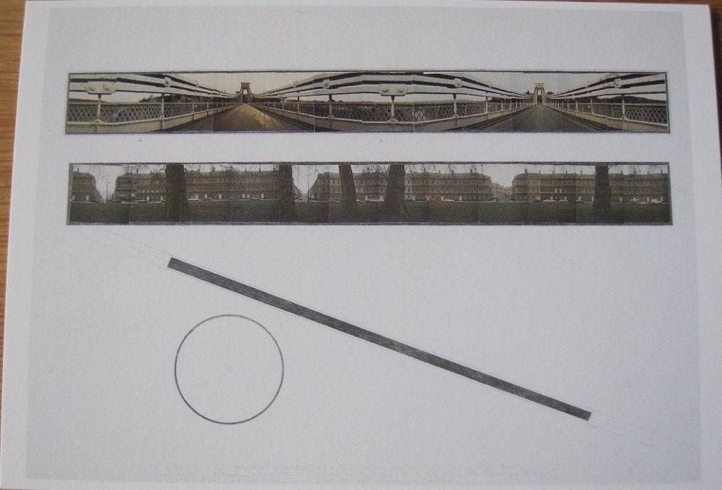Jan Dibbets - A circle and a line - 1976-nieuwe ansichtkaart, Ophalen of Verzenden, 1960 tot 1980, Ongelopen, Overige thema's