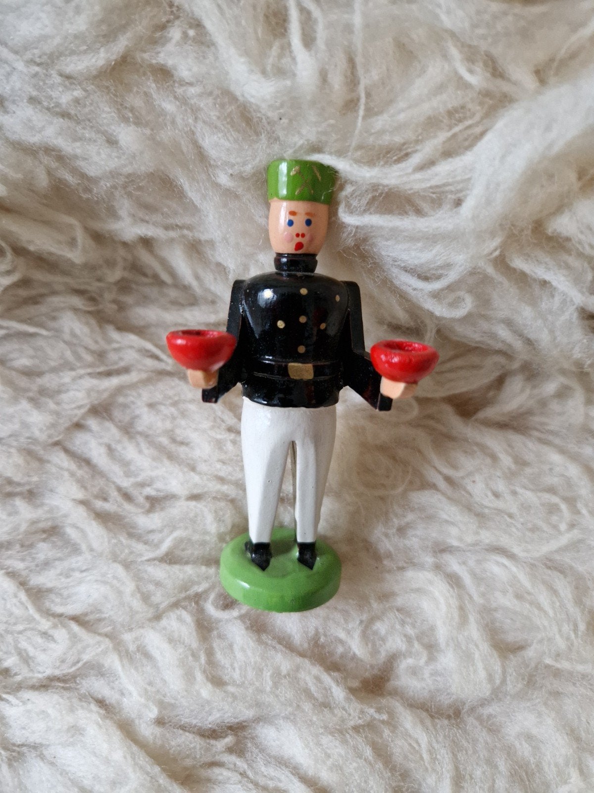Vintage houten Ertsgebergte schoorsteenveger beeldje, Ophalen of Verzenden
