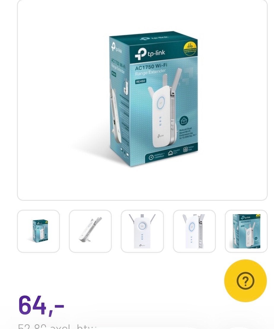 TP-Link AC1750 Wi-Fi Range Extender RE450, Ophalen of Verzenden, Nieuw