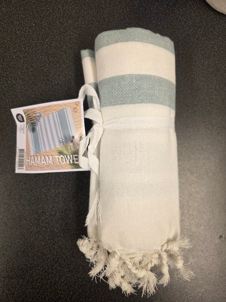 Strandhanddoek / Hamam Towel 90cmx170cm, Ophalen of Verzenden, Nieuw, Groen, Handdoek