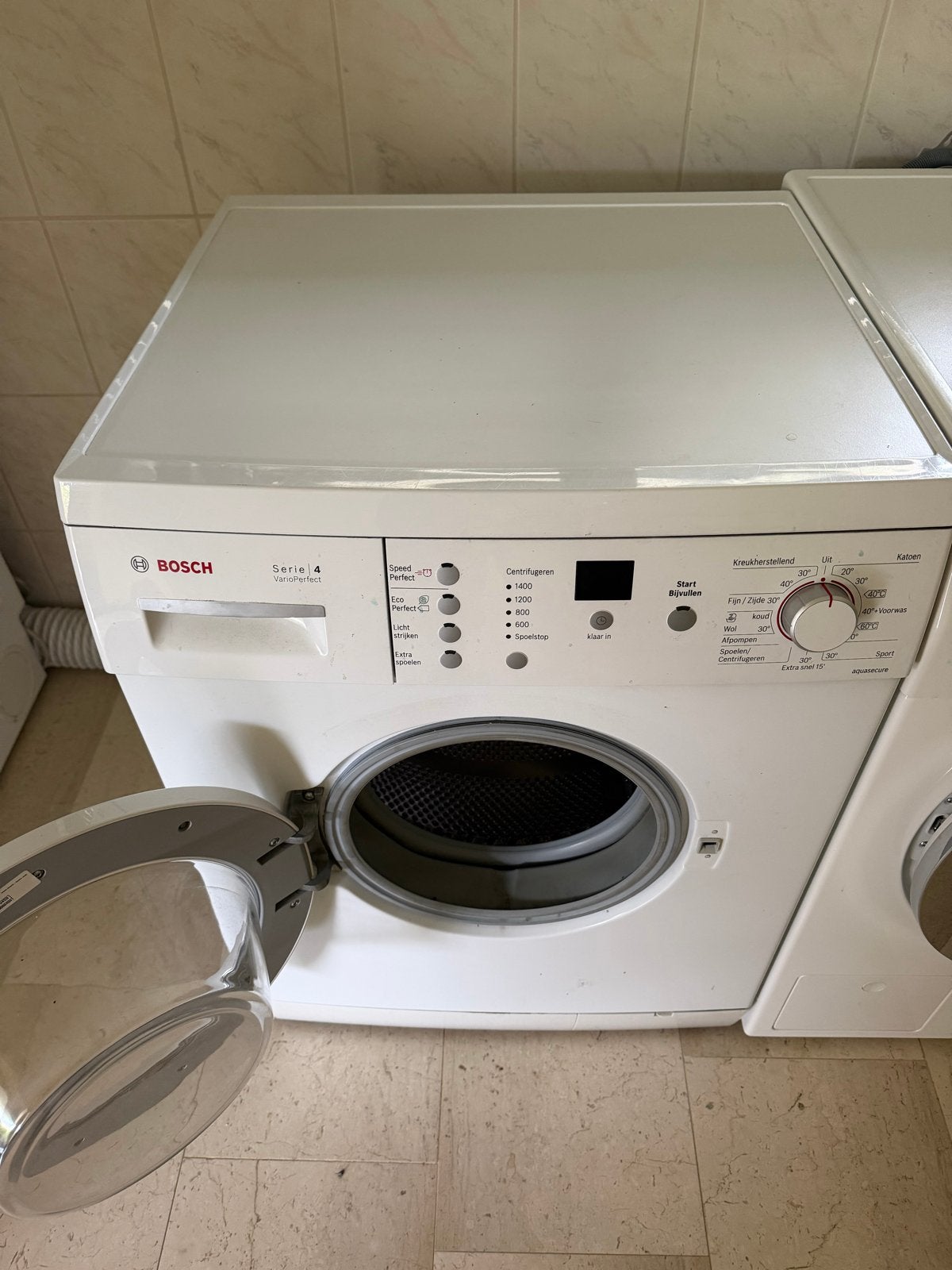 Bosch Serie 4 VarioPerfect Wasmachine, Witgoed en Apparatuur, Wasmachines, Gebruikt, Voorlader, 6 tot 8 kg, 85 tot 90 cm, 1200 tot 1600 toeren