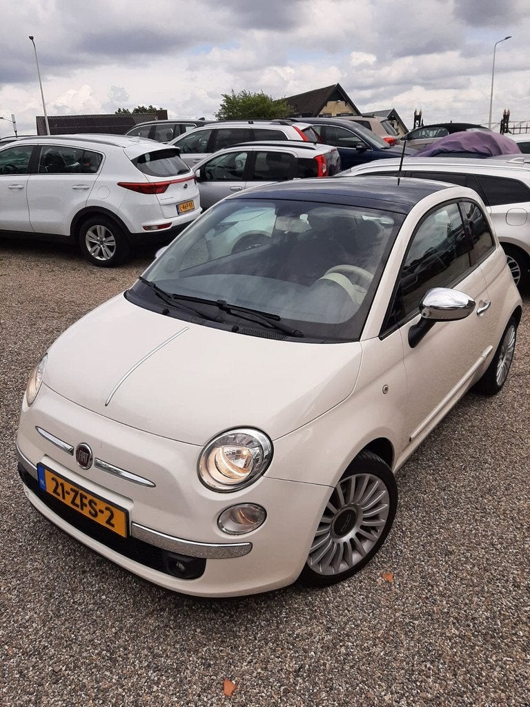 Fiat 500 0.9 TwinAir Lounge Automaat Airco Leer Pano Nette A, Auto's, Fiat, Euro 5, 86 pk, Gebruikt, 31 €/maand