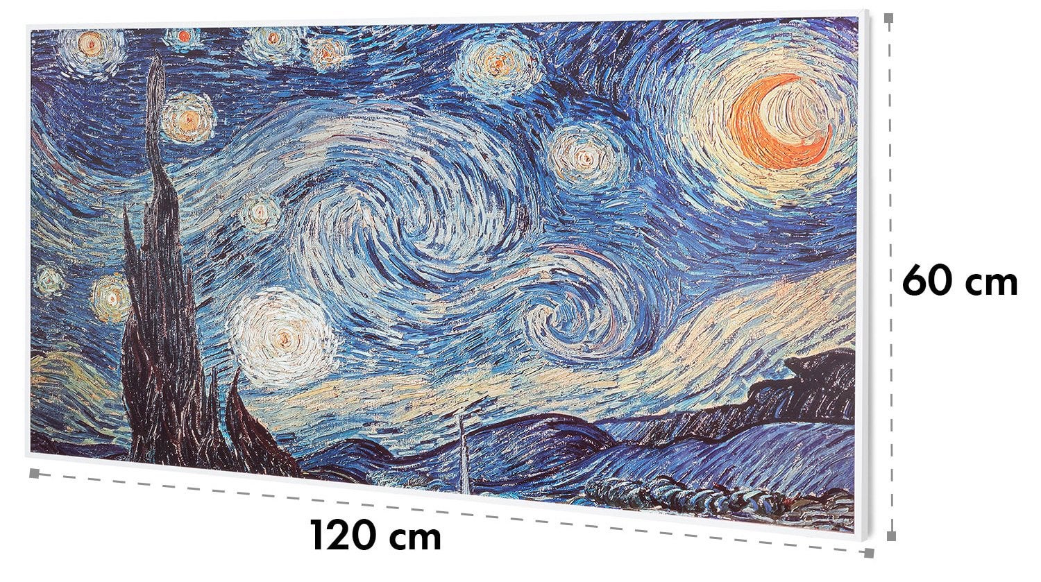 Wonderwall Art Smart 700W (Sterrennacht) Infrarood paneel, Doe-het-zelf en Verbouw, Verwarming en Radiatoren, Ophalen, 30 tot 80 cm