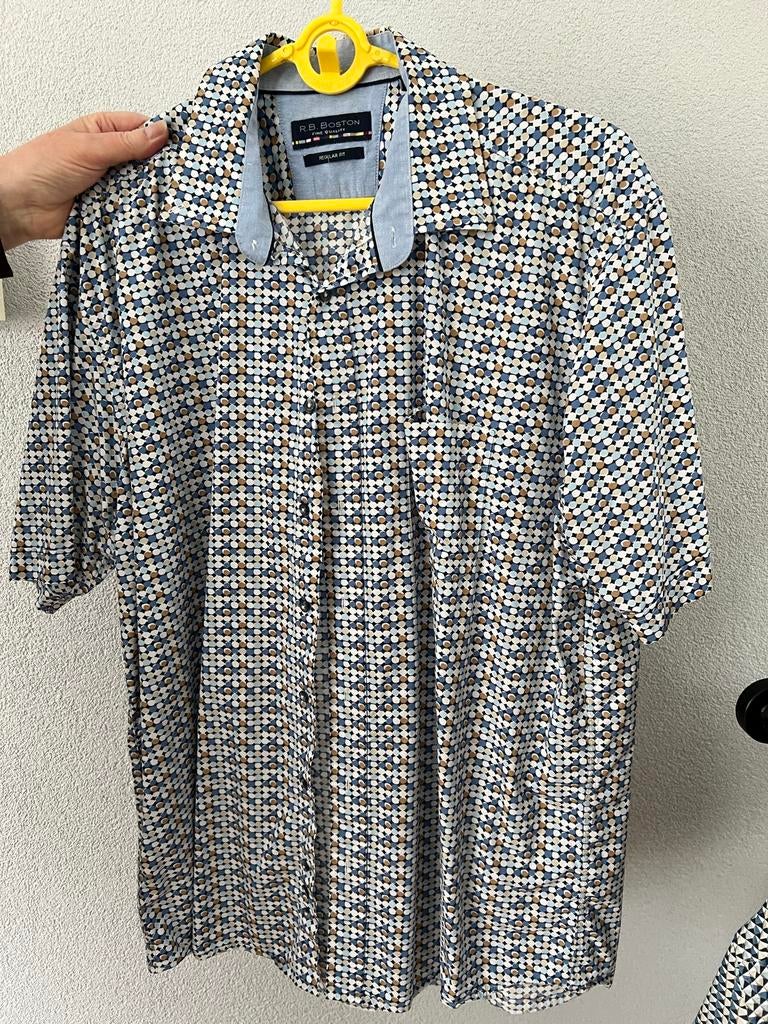 2 NIEUWE RB Boston overhemden maat XXL, Ophalen of Verzenden, Nieuw, Blauw, Overige halswijdtes