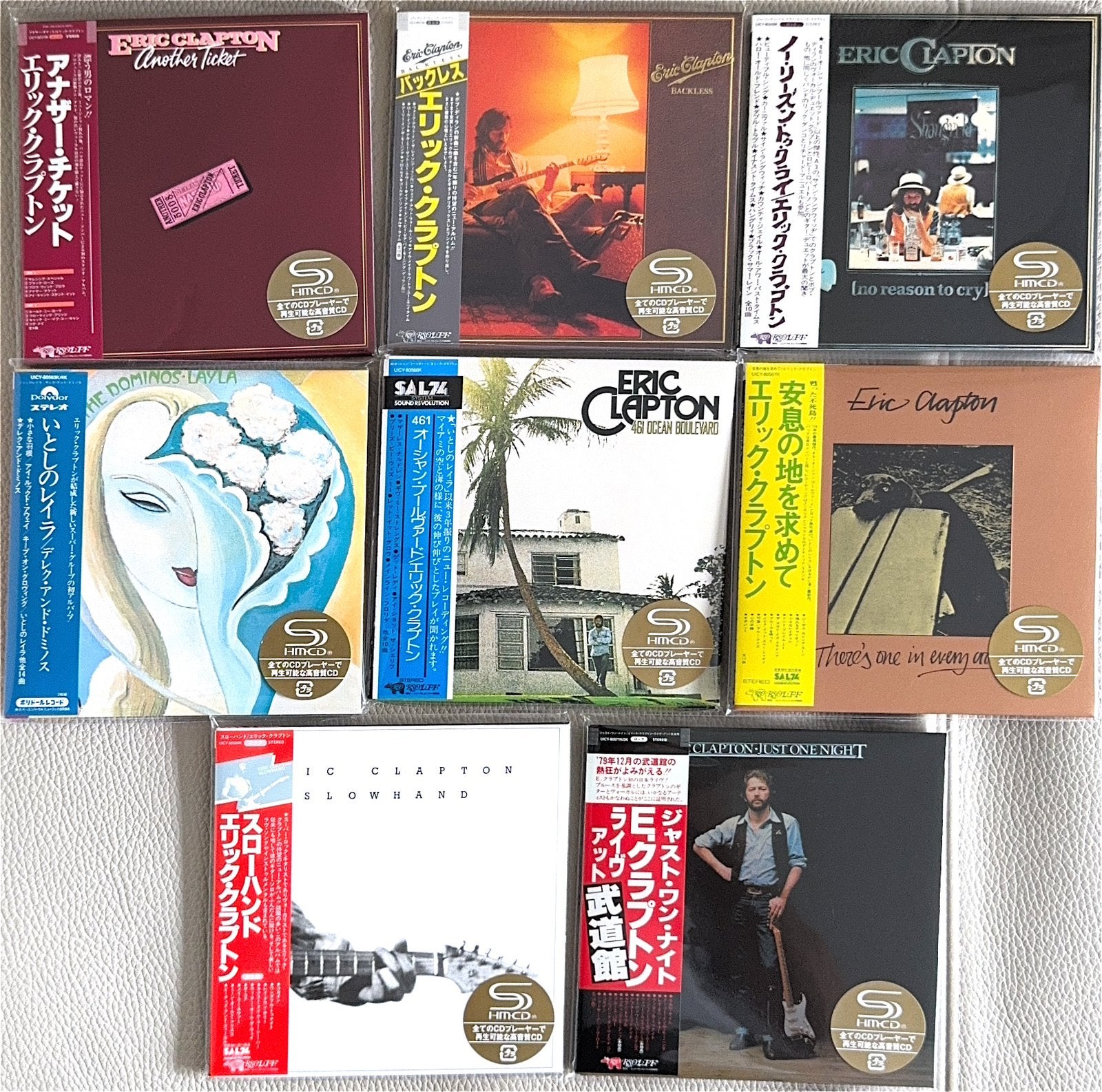 ERIC CLAPTON, Japan Import, SHM-cd’s,8 stuks zie foto’s/info, Verzenden, Zo goed als nieuw, Bonusmateriaal, Poprock