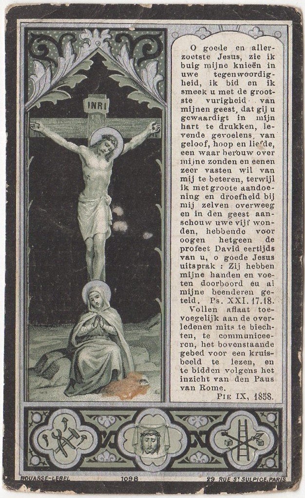 Wilhelmus Fr. van de Ven 1849 Aalst + 1900 Aalst, 51 jaar, Verzenden