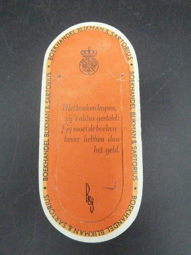 Historische boekenlegger Blikman & Sartorius, Ophalen of Verzenden, Zo goed als nieuw
