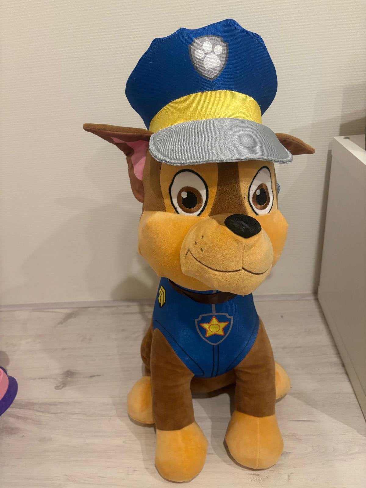 Grote paw patrol knuffel chase, Ophalen, Blauw, Hond, Zo goed als nieuw