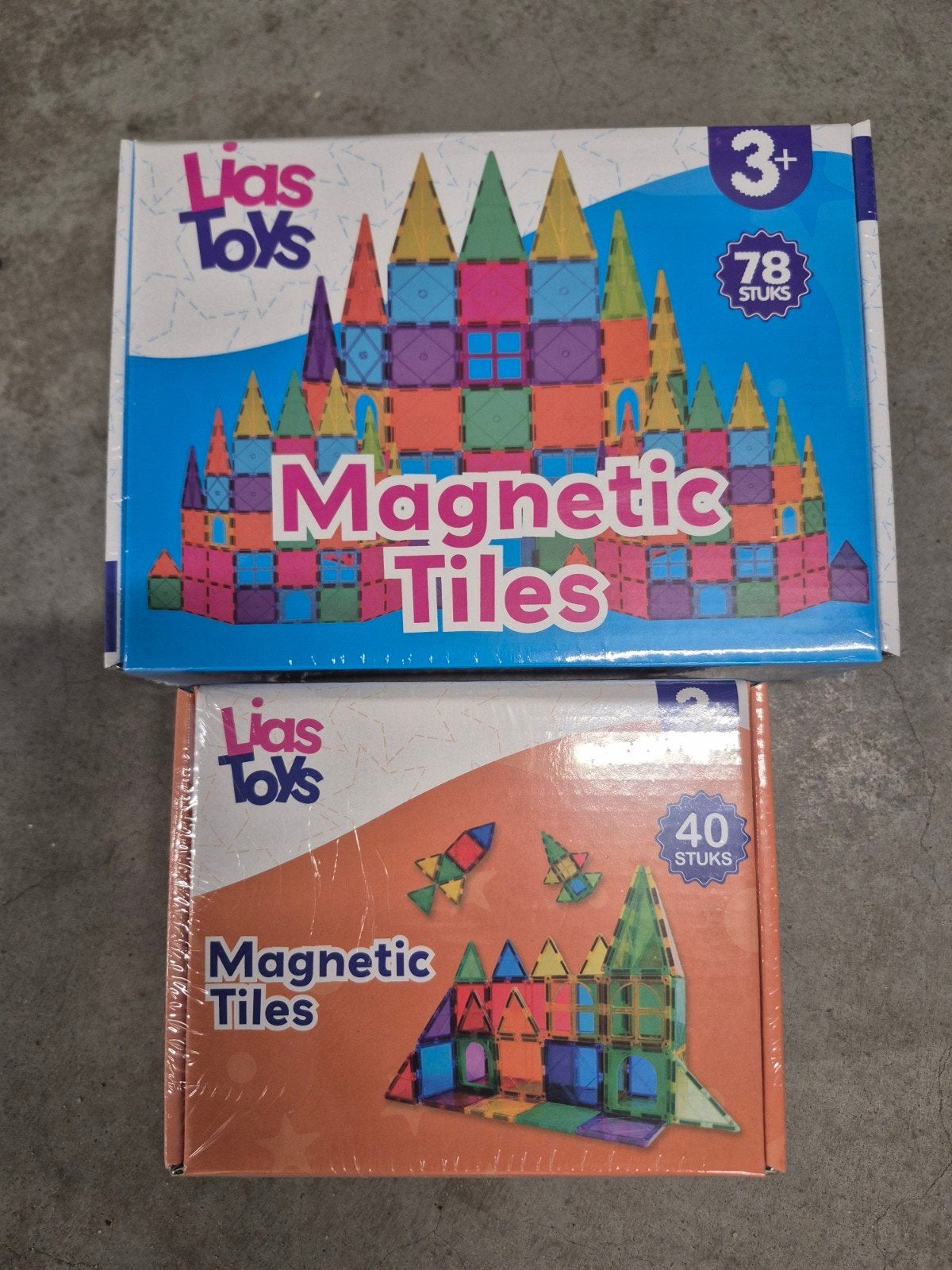 Magnetic Tiles - 118 stuks - Montessori Open Einde Speelgoed, Overige merken, Onbekend@liastoys.com, Nieuw, Ophalen of Verzenden