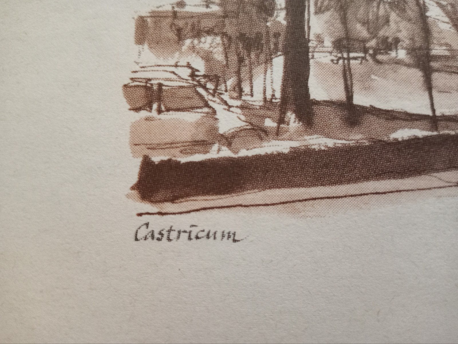Castricum offset prent, Ophalen of Verzenden, Voor 1940, Gebruikt, Overige onderwerpen