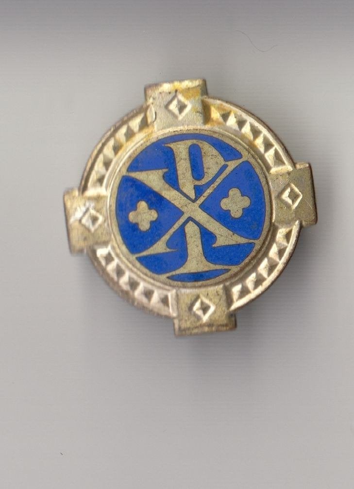 Christendom emaille Pax Christi broche, Verzamelen, Speldjes, Pins en Buttons, Gebruikt, Speldje of Pin, Overige onderwerpen, Ophalen of Verzenden