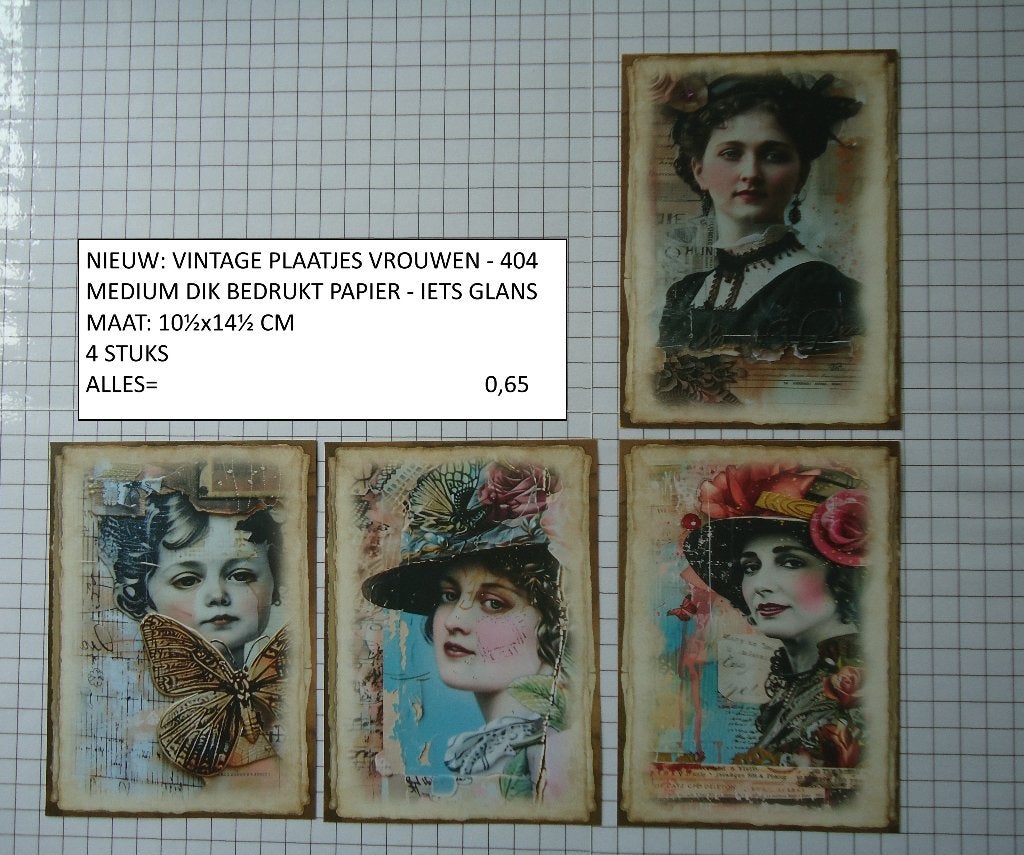 vintage plaatjes vrouwen 404 ( alleen verzenden, Ophalen, Nieuw, Man of Vrouw, Knipvel