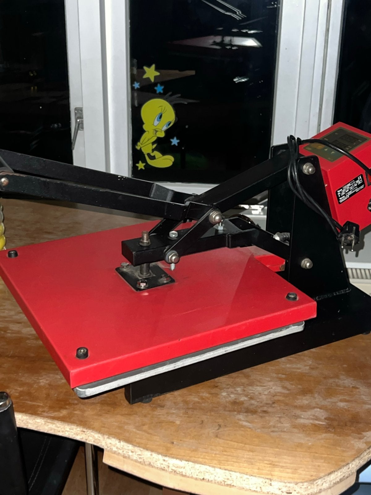Professionele Hittepers 38x38cm voor Textielbedrukking, Hobby en Vrije tijd, Knutselen, Zwart, Gebruikt, Machine, Elektrisch
