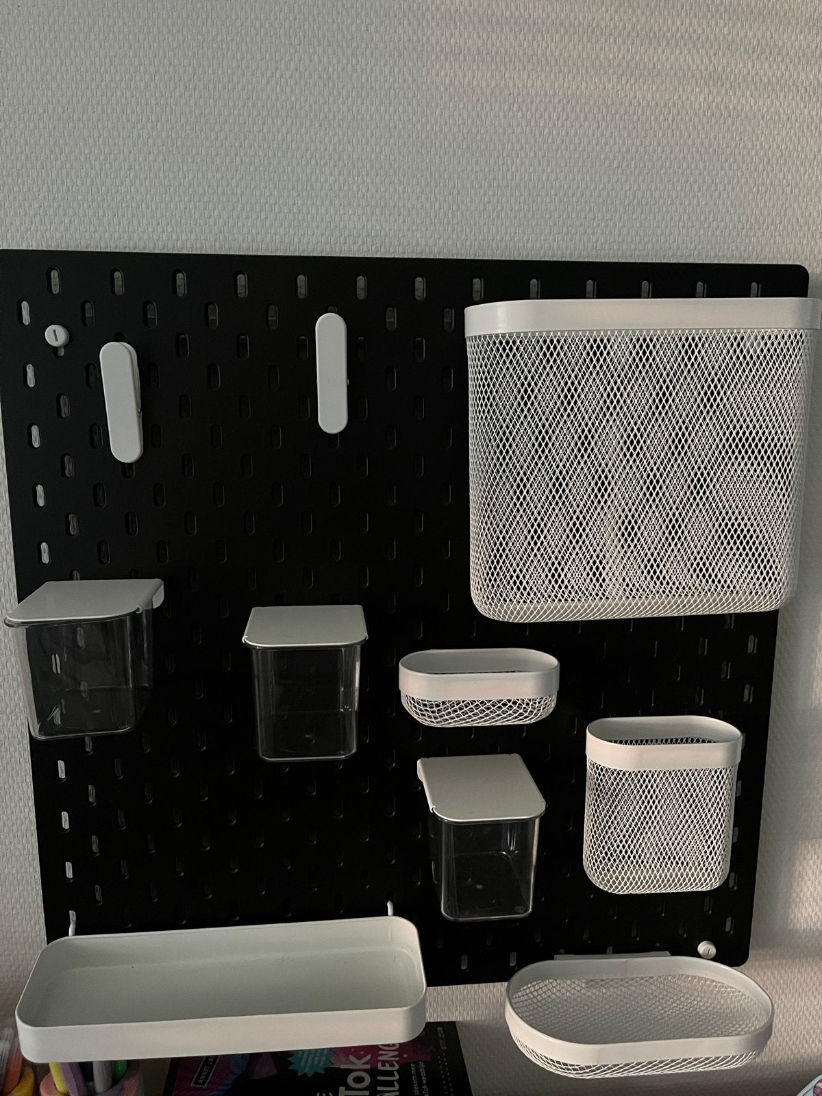 Ikea SKÅDIS Pegboard met accessoires 56x56cm, Ophalen, Gebruikt