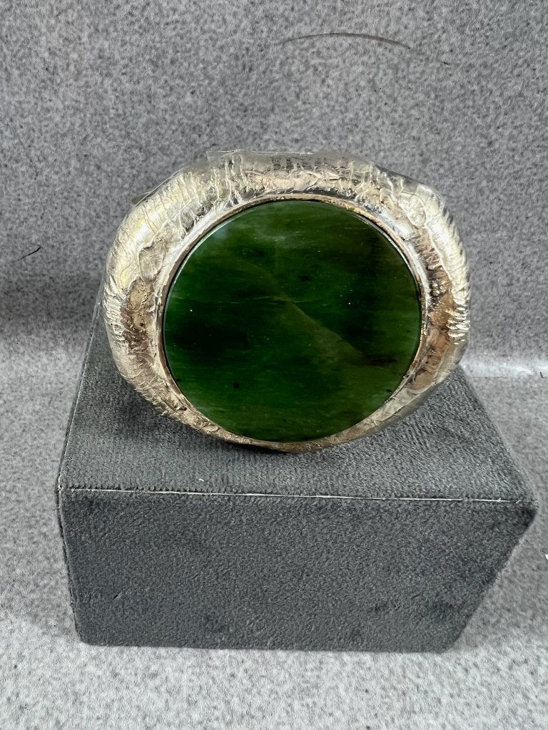 Zilveren Spang / Armband met Jade | 100gram | 394962, Ophalen of Verzenden, Zo goed als nieuw, Zilver, Zilver