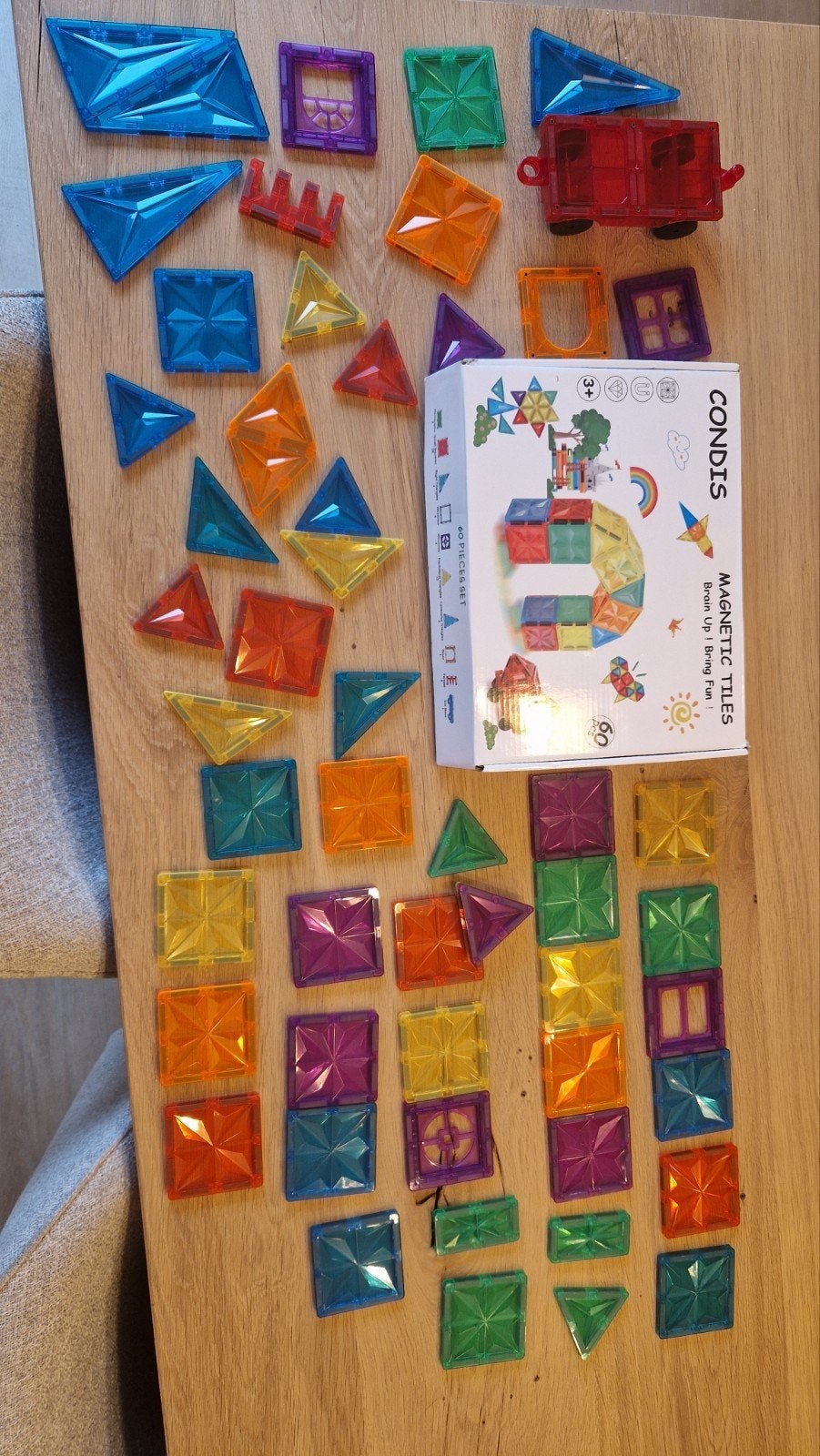Condis Magnetische Tegels - 60 Stuks Bouwset, Kinderen en Baby's, Ophalen, Zo goed als nieuw, Overige merken