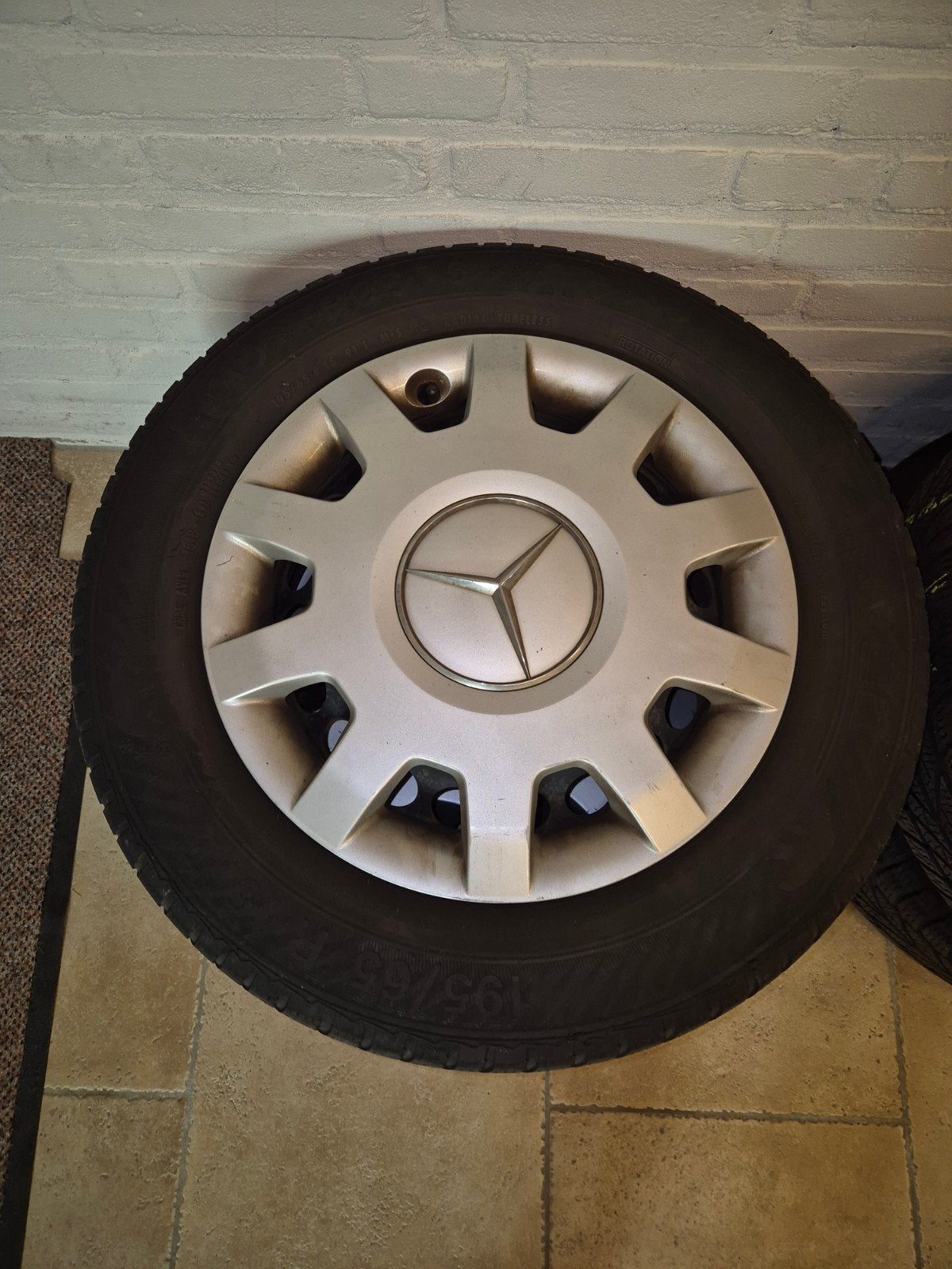 Winterbanden met velgen 195/65 R15 91T M+S, Auto-onderdelen, Banden en Velgen, Ophalen, Gebruikt, 15 inch, Banden en Velgen