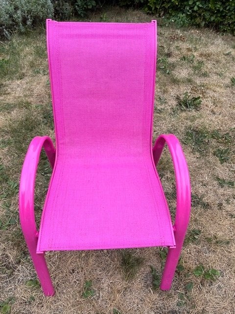 Kinder tuinstoel, Tuin en Terras, Tuinstoelen, Ophalen, Zo goed als nieuw, Aluminium, Stapelbaar