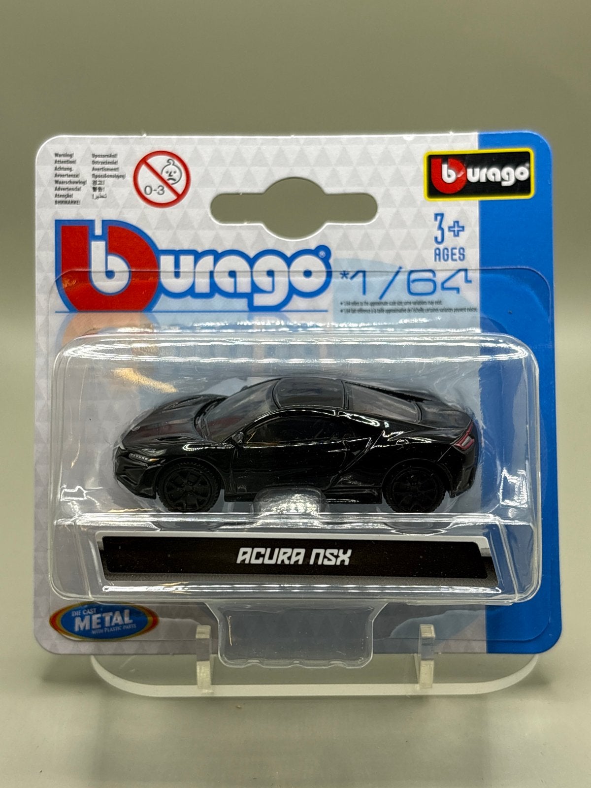 Bburago Acura NSX 1/64 Diecast Modelauto Zwart