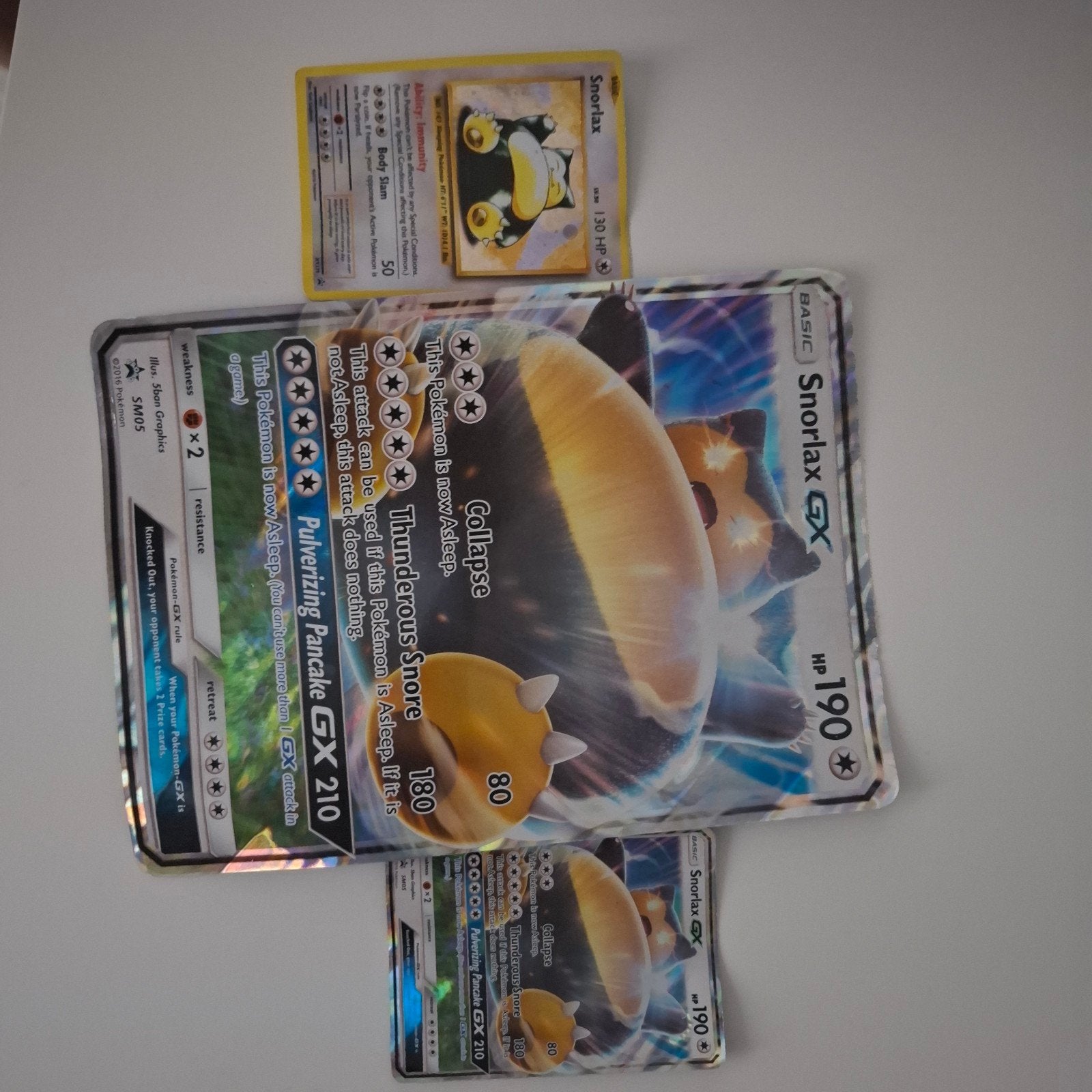 Pokémon Snorlax GX en Snorlax Kaarten, Ophalen, Zo goed als nieuw, Meerdere kaarten