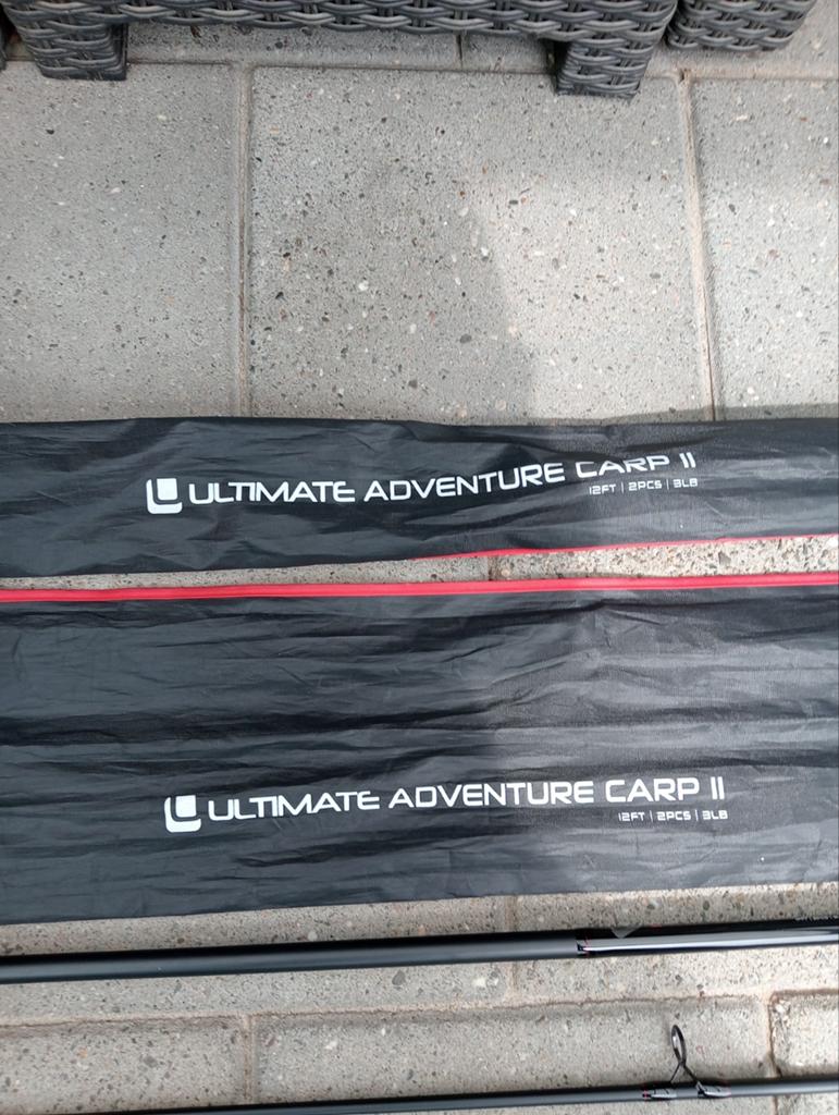Ultimate Adventure Carp II Hengel - 12FT, 2PCS, 3LB, Ophalen, Nieuw, Werphengel