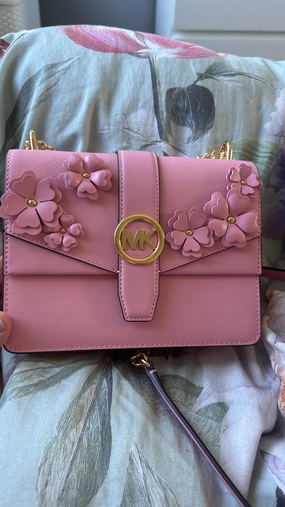 Michael Kors Schoudertasje Roze Bloemen, Sieraden, Tassen en Uiterlijk, Tassen | Damestassen, Ophalen of Verzenden, Nieuw, Roze
