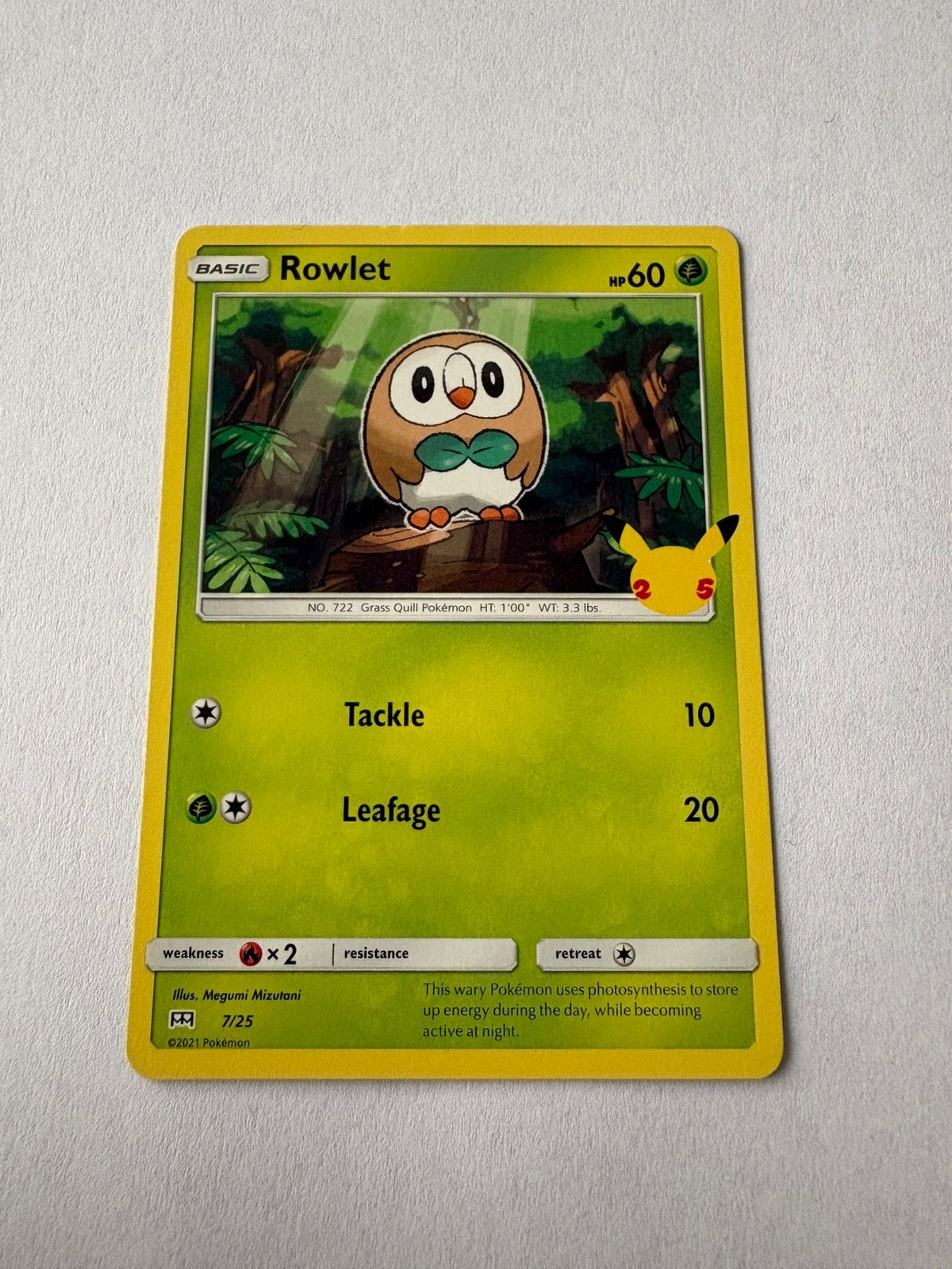 Pokémon kaart Basic Rowlet, Ophalen of Verzenden, Nieuw