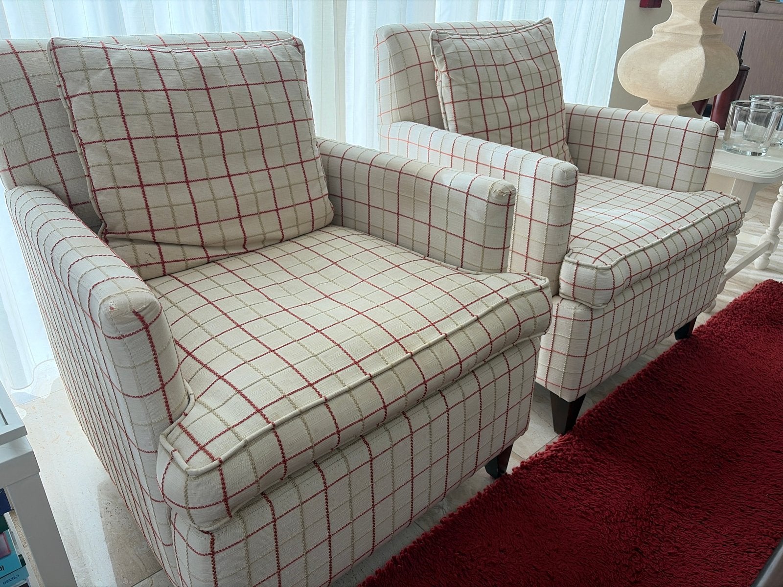 3 stoffen fauteuils (prijs per stuk € 75,-), Ophalen, Gebruikt, Minder dan 75 cm, Engelse stijl