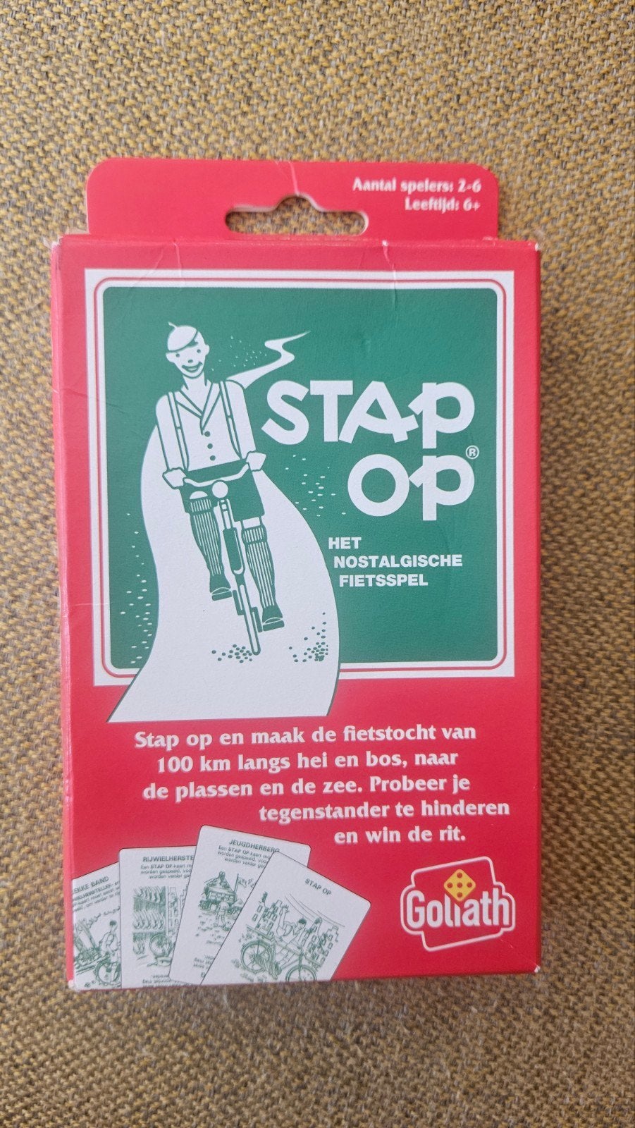 Stap Op: Het Nostalgische Fietsspel., Een of twee spelers, Ophalen of Verzenden, Gebruikt, Goliath