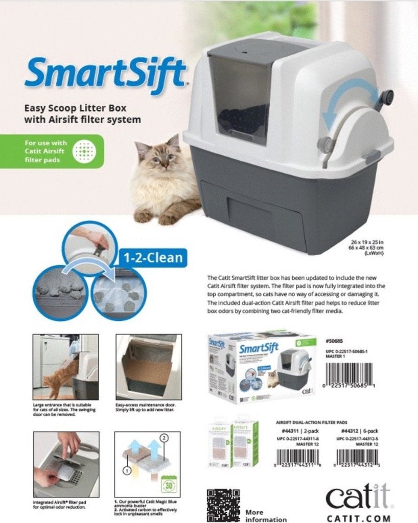 Smartsift kattenbak (Catit), makkelijk zeven met een hendel, Ophalen of Verzenden, Zelfreinigend, Zo goed als nieuw, Gesloten