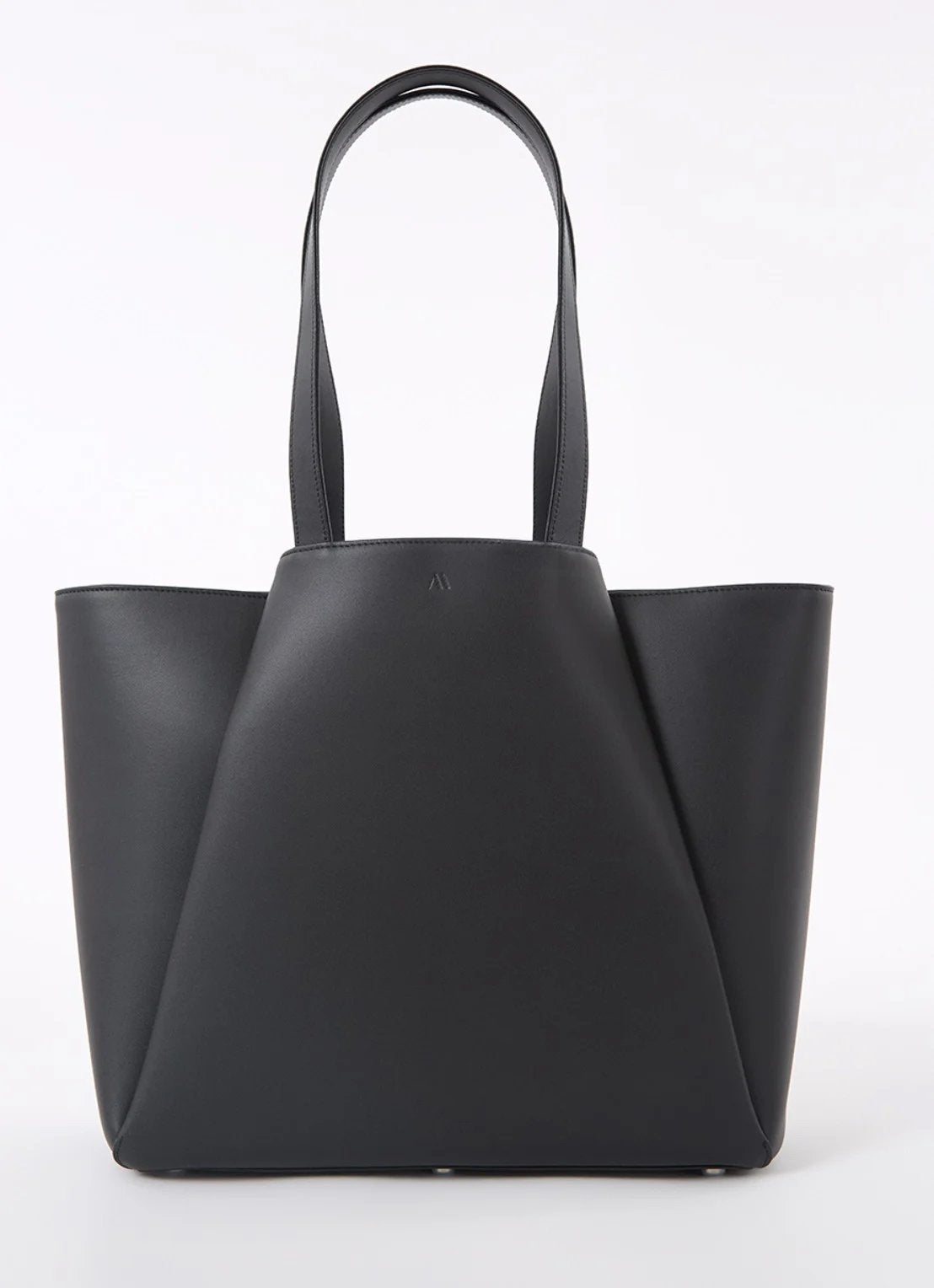 KAAI Pyramid Leren Schoudertas met 15 inch Laptopvak, Ophalen of Verzenden, Zo goed als nieuw, Zwart, Schoudertasje