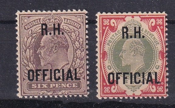 A177B) 1902 UK R.H. Official 2x niet uitg zegels MNH?, Postzegels en Munten, Postzegels | Europa | UK, Verzenden, Postfris
