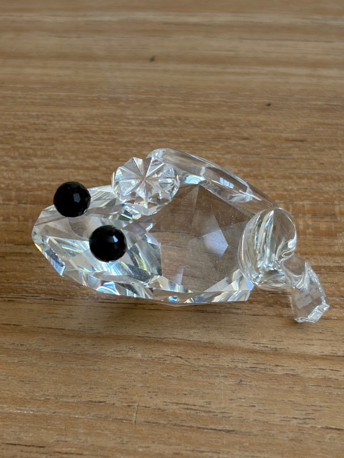 Swarovski Kristallen Kikker Figuur met Zwarte Ogen, Antiek en Kunst, Antiek | Glas en Kristal, Ophalen