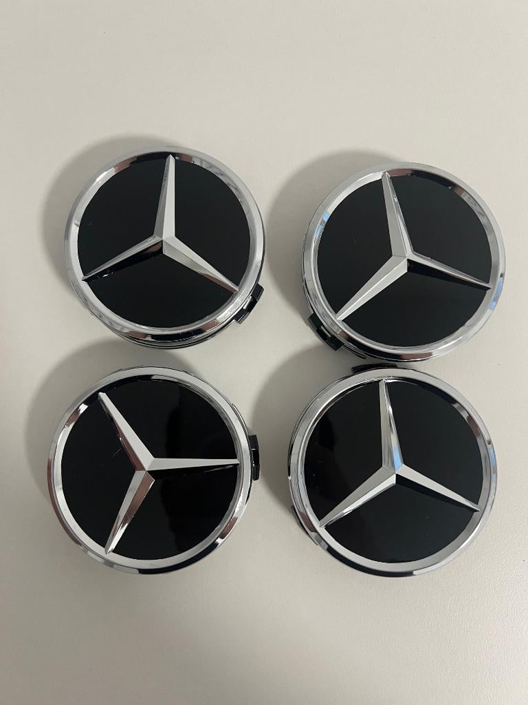 Mercedes Benz wiel naafdoppen naafkap wieldop velgkap 75mm, Auto diversen, Wieldoppen, Nieuw, Ophalen of Verzenden