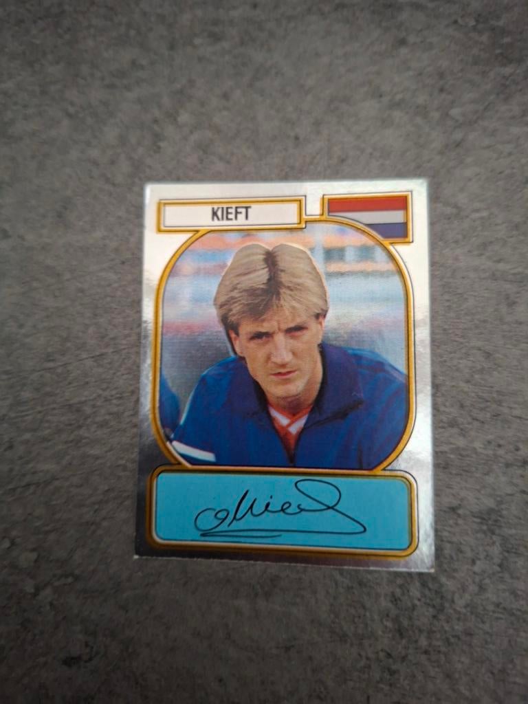 Panini sticker Voetbal 89. Speler Wim Kieft Nederland., Verzenden, Zo goed als nieuw, Sticker